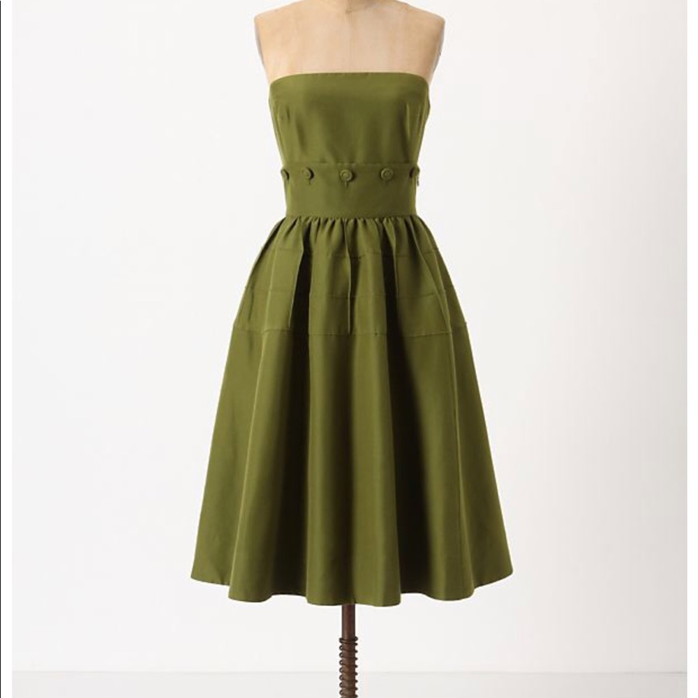 Anthropologie strapless dress